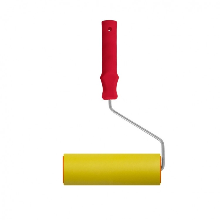 Валик прижимной Black Edition 150 мм, d 35 мм, бюгель 6 мм, резиновый (д/прик обоев) 138-1150