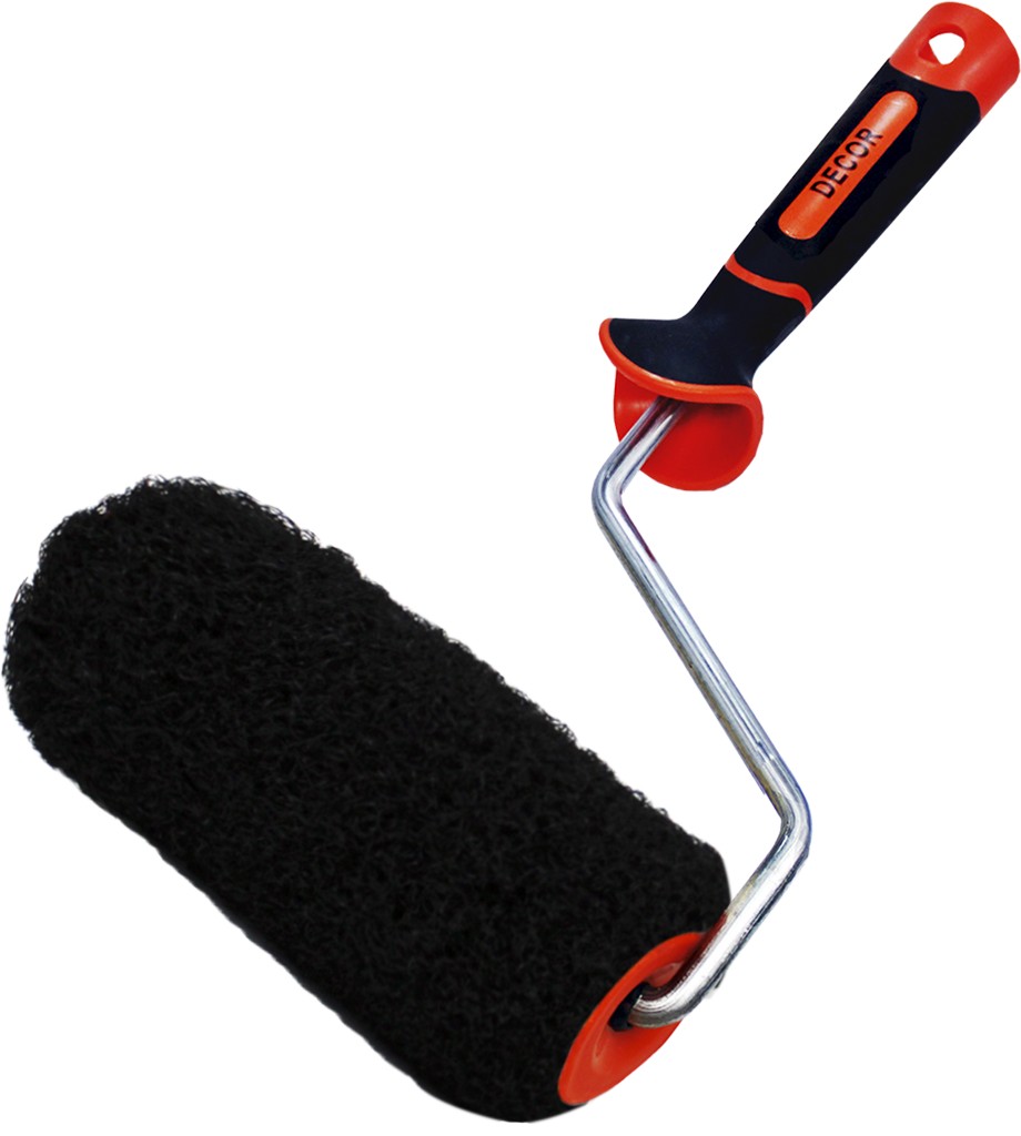 Валик 100 мм, d50 мм, ручка 8 мм, ворс 10 мм, для нанесения шпаклевки (50шт/уп) 550-9100