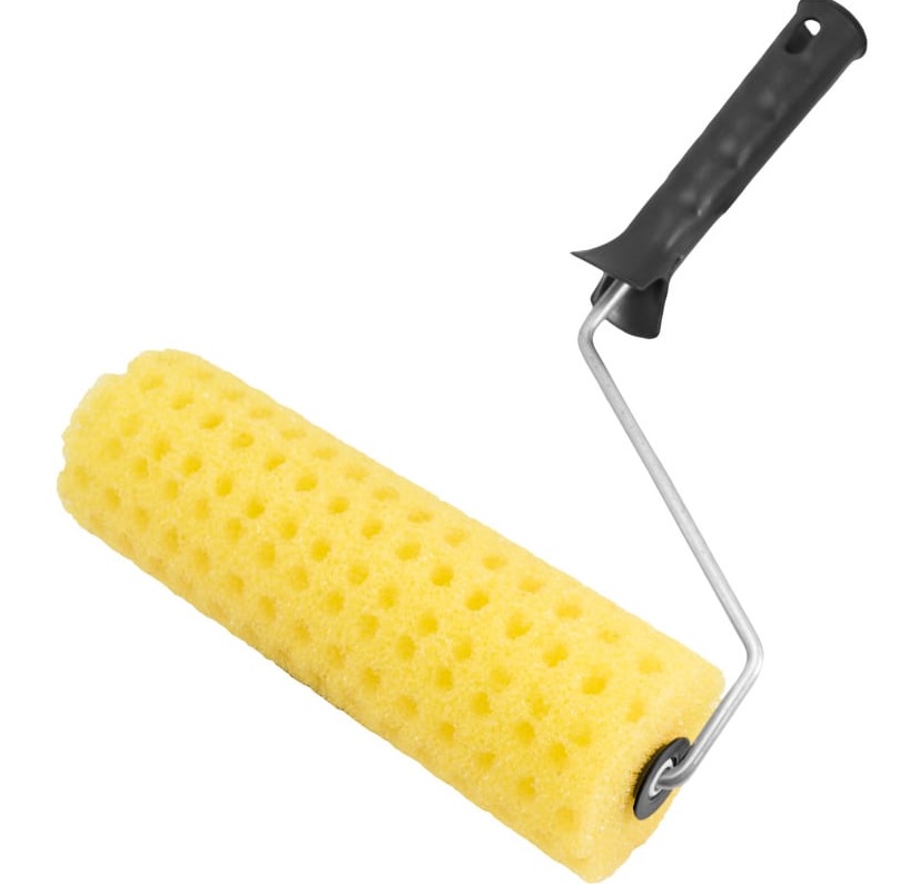 Валик структурный Black Edition d30 мм Ш 180 мм d 75 мм Б 6 мм поролон горошек 670-7180