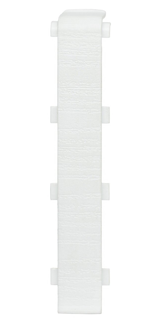 Плинтус ПВХ 100мм со съемной панелью LB001 Белый с тиснением