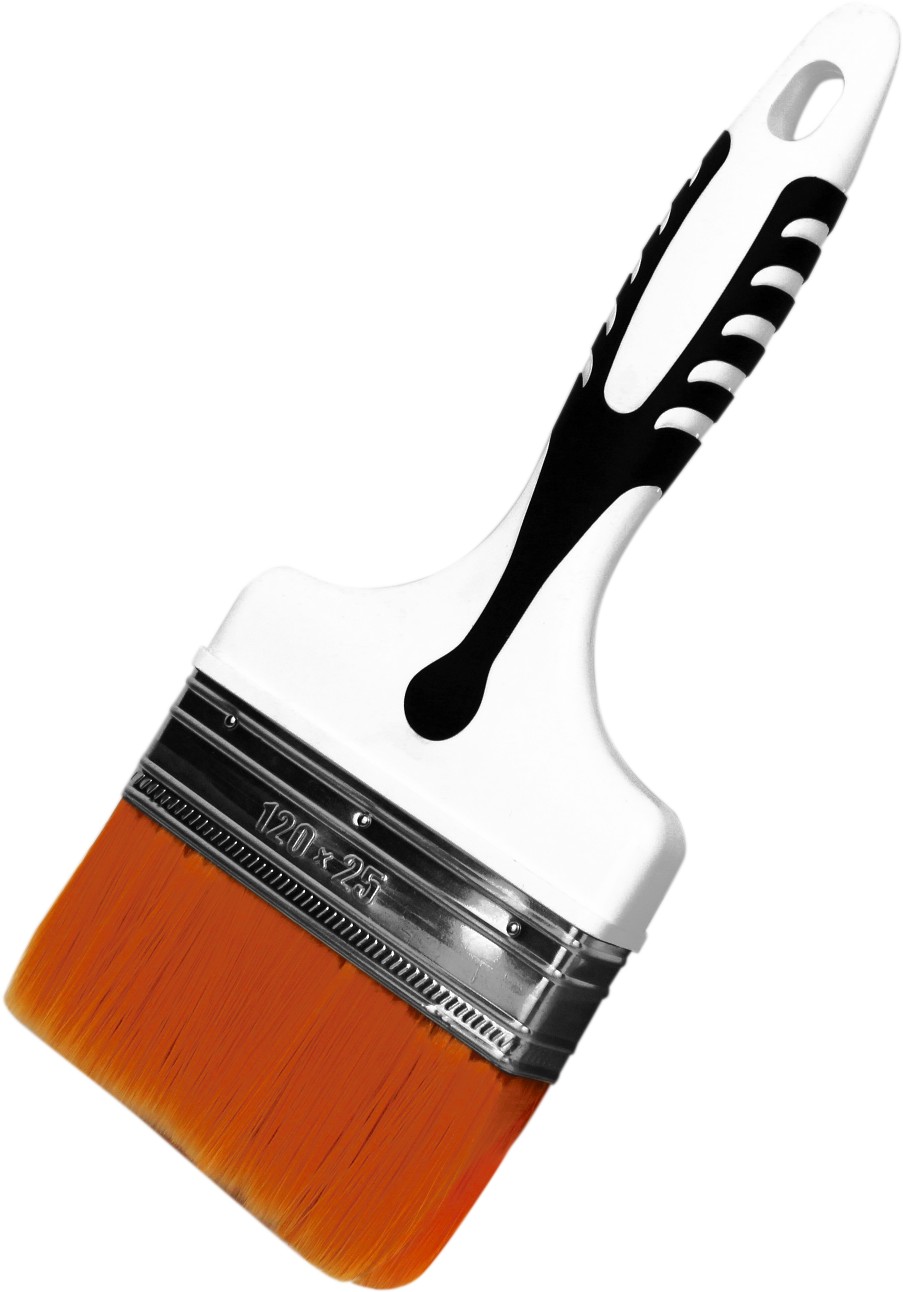 Кисть плоская "Black White" деликатная 120х25 мм, ультрамягкий синтетический ворс 870-120