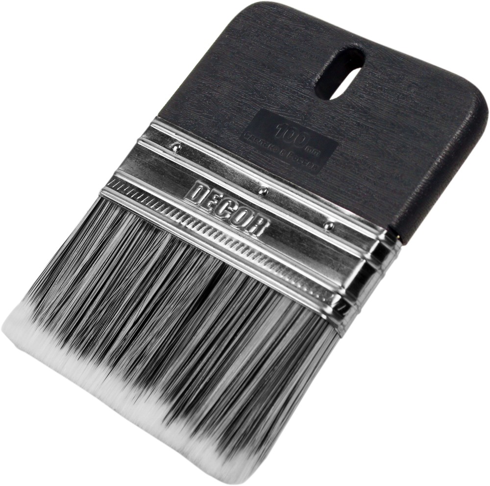 Кисть декоративная DЕCOR 100 мм, серебристый ворс 992-100