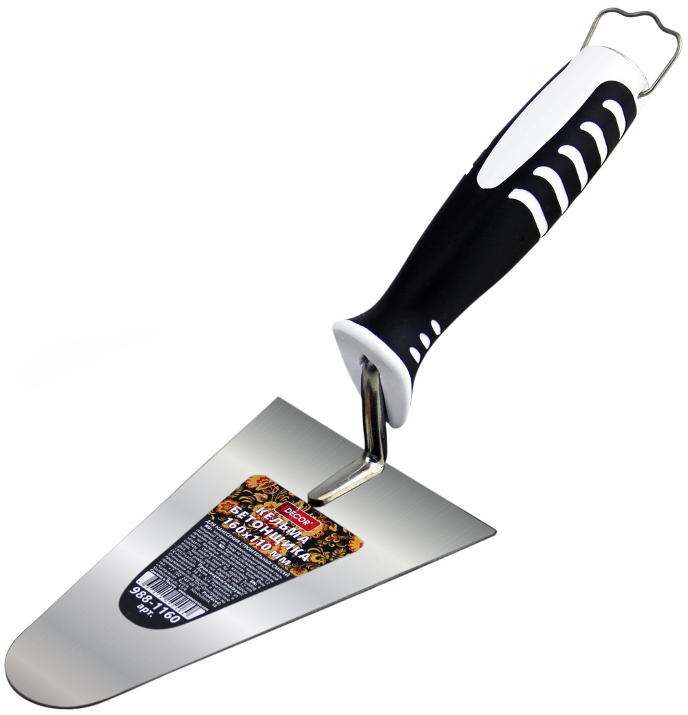 Кельма DECOR бетонщика 110х160 мм, толщина 1,2 мм(20шт/60шт) 988-1160