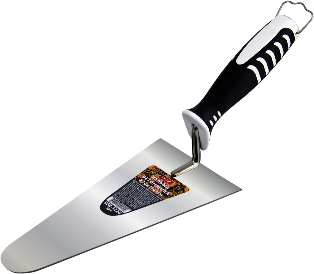 Кельма DECOR бетонщика 110х220 мм, толщина 1,2 мм(15шт/45шт) 988-1220