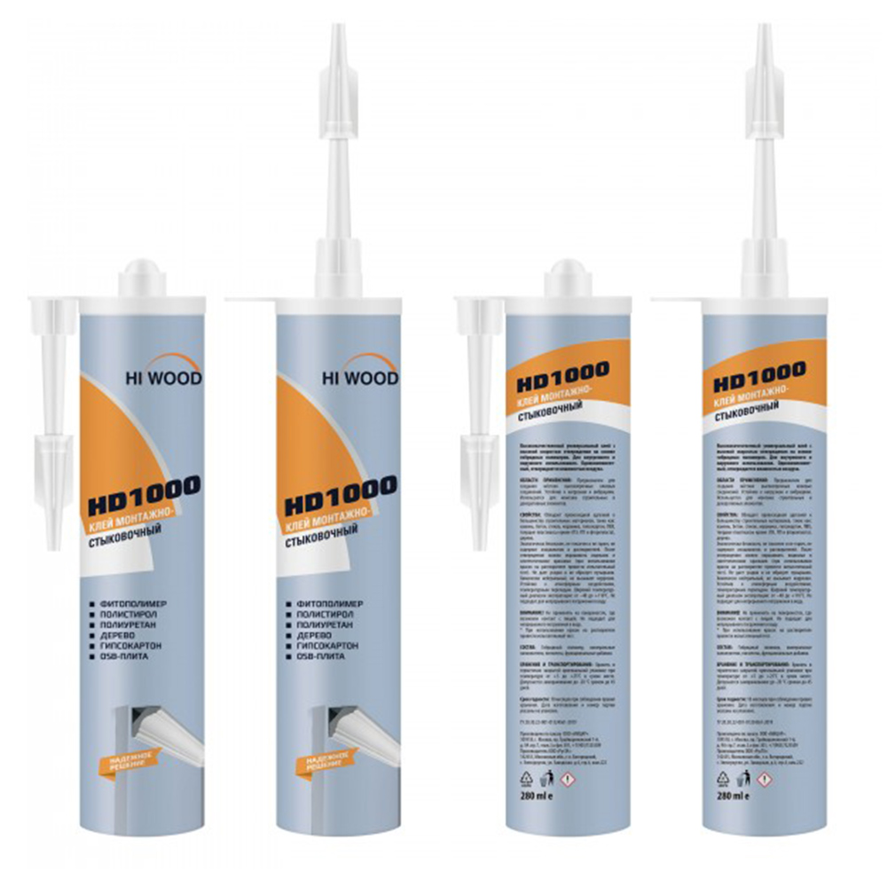 Клей монтажно-стыковочный HD1000 280 мл (уп 12шт )