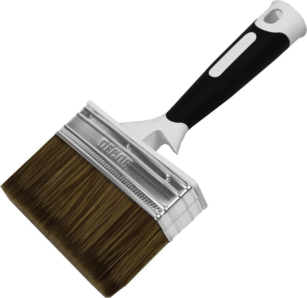Кисть DECOR "B.W. для финиш. раб." 100х25 мм, темный ворс, 2К ручка(54шт/108шт) 830-105